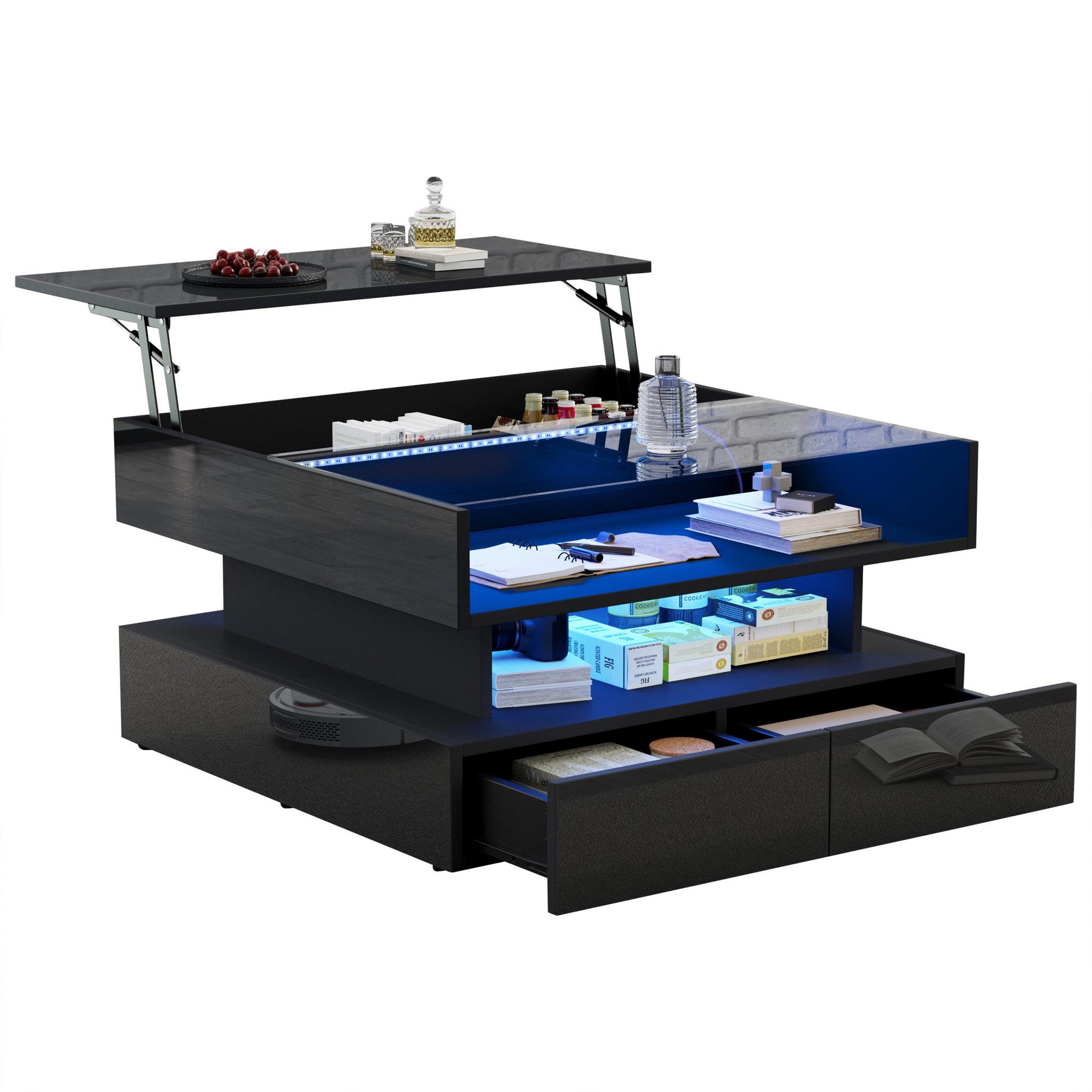 MERAX Table basse. Coloris disponibles : Blanc, Noir