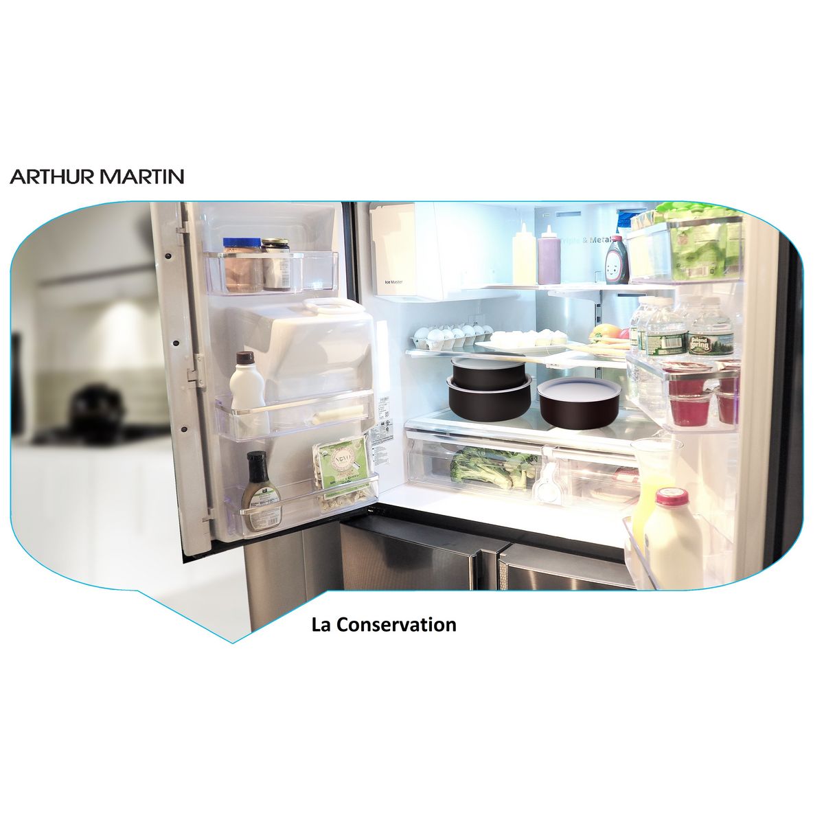 Arthur Martin Batterie de cuisine Induction 6 pièces aluminium revêtement anti adhérent sans PFOA noire 