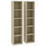 Voir la diapositive 2 : VIDAXL Armoires a CD 2 pcs Chene sonoma 21x16x93,5cm Bois d'ingenierie