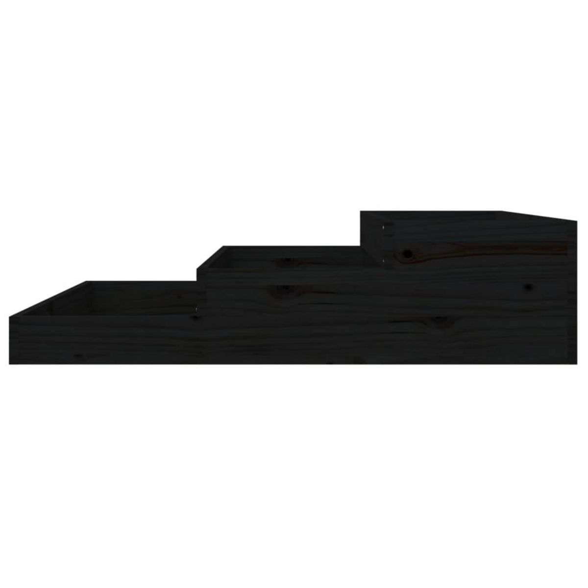 VIDAXL Jardiniere Noir 107x107x27 cm Bois massif de pin
