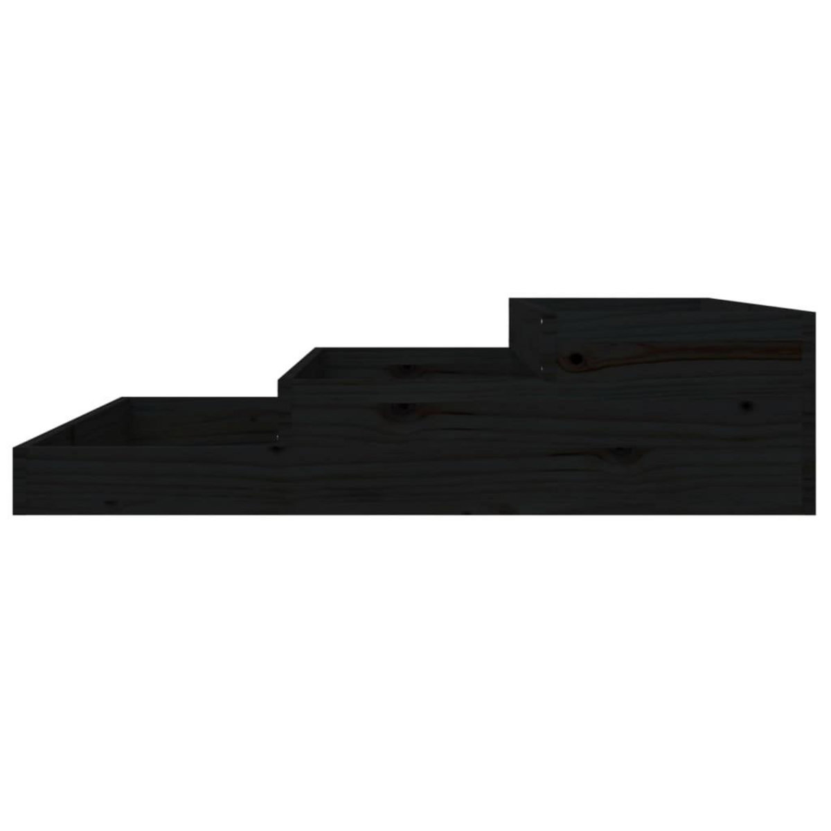VIDAXL Jardiniere Noir 107x107x27 cm Bois massif de pin