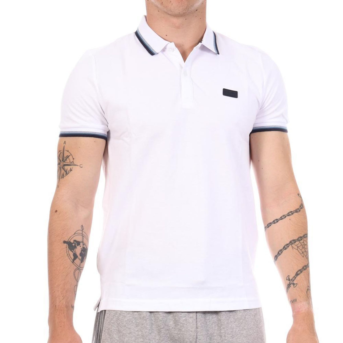TBS Polo Blanc Homme TBS Yvanepol