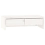Voir la diapositive 2 : VIDAXL Support de moniteur Blanc 50x27x15 cm Bois de pin solide