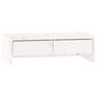 Voir la diapositive 2 : VIDAXL Support de moniteur Blanc 50x27x15 cm Bois de pin solide