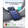 Voir la diapositive 4 : INIU Batterie nomade 5000 mAh magnet Qi2 MagPro slim bleu