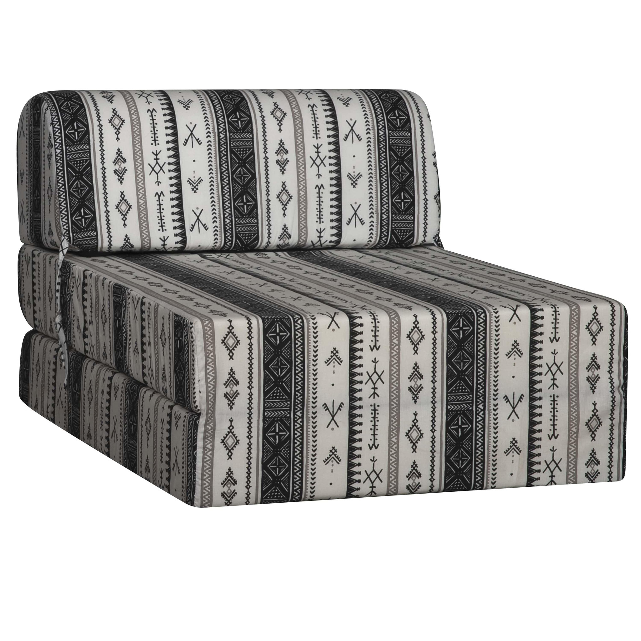 Voir la diapositive 4 : Chauffeuse 1 place ESTAMPE tissu ethnique
