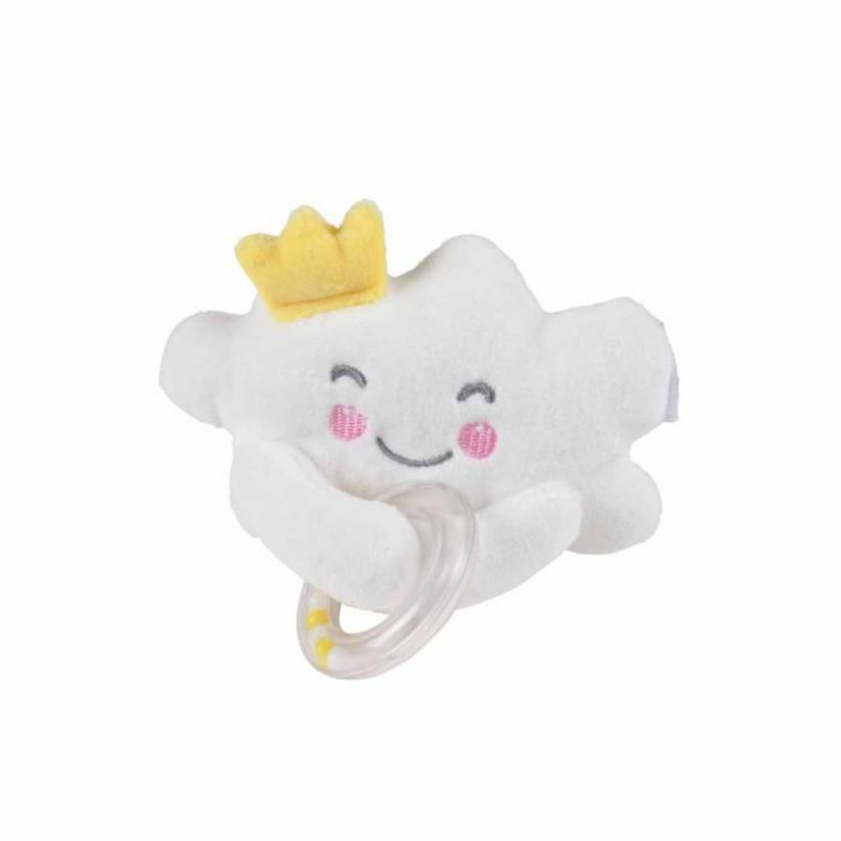 Paris Prix Doudou avec Anneau Billes  Nuage  12cm Blanc