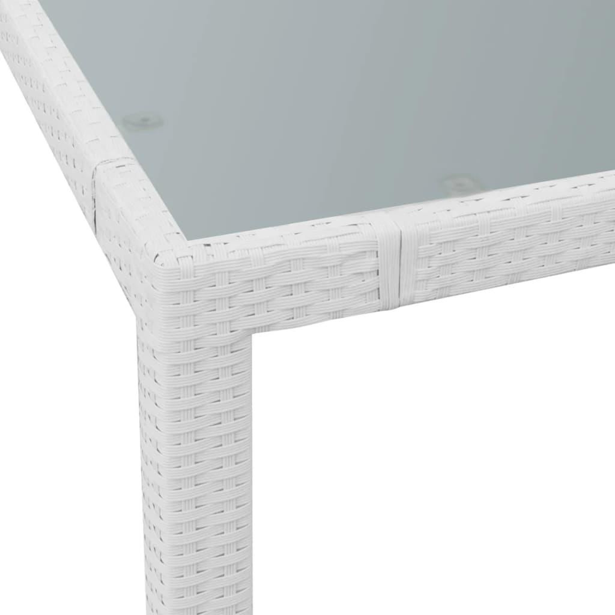 Voir la diapositive 4 : VIDAXL Salon de jardin 5 pcs Resine tressee Blanc-creme