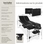 Voir la diapositive 6 : tectake Table 3 zones de massage largeur 78 cm et rembourrage 5 cm noir