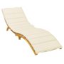 Voir la diapositive 3 : VIDAXL Coussin de chaise longue creme 200x50x3 cm tissu oxford