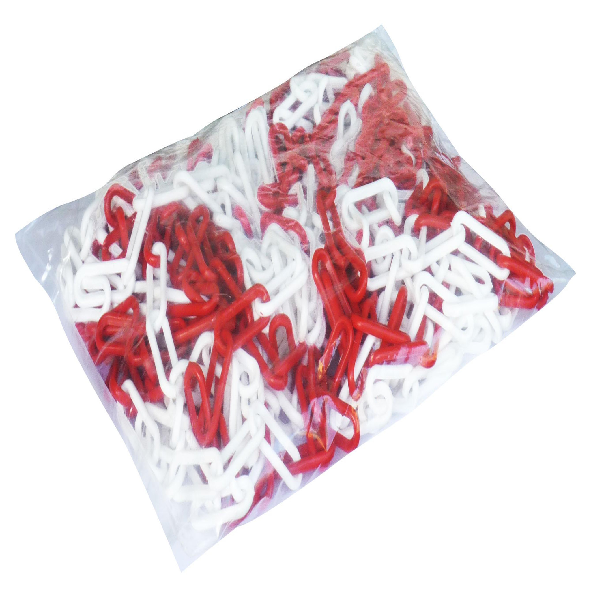 OUTIFRANCE Chaîne plastique rouge et blanc 25 m - Ø 10 mm