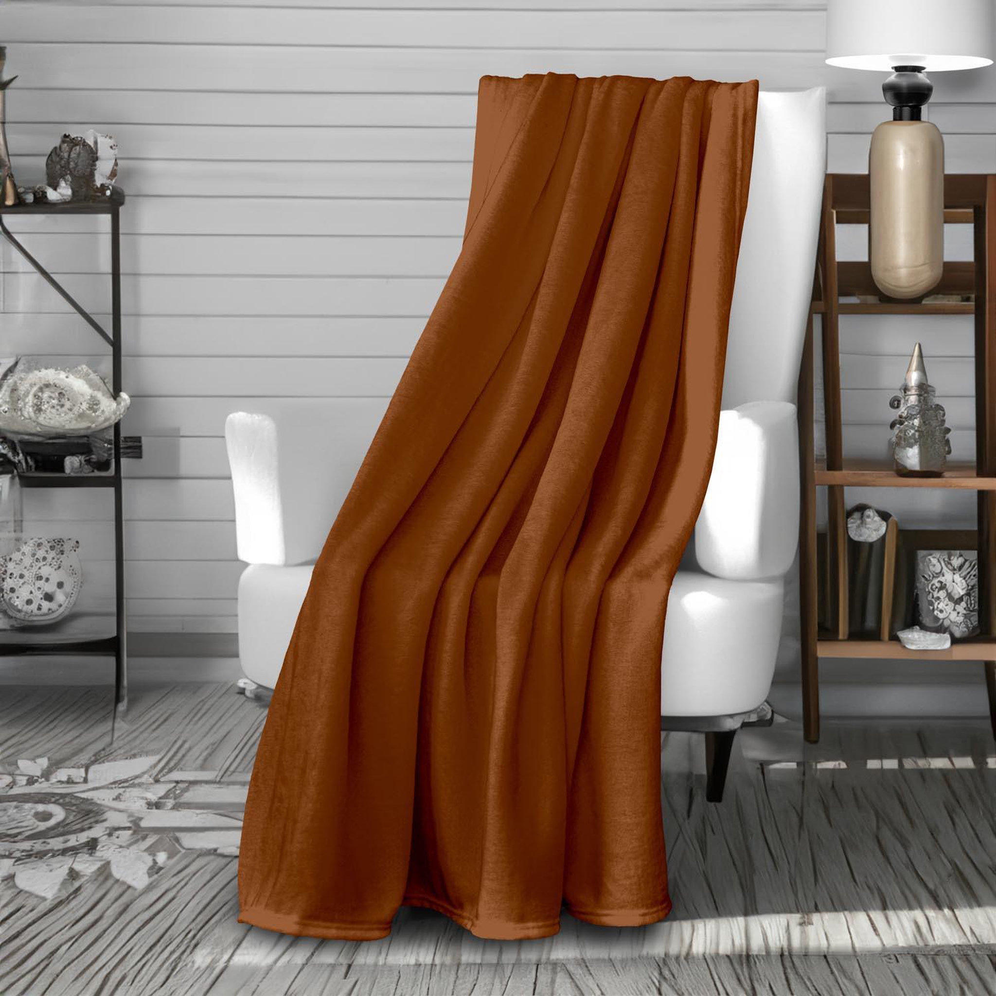 Voir la diapositive 2 : SOLEIL D'OCRE Couverture, plaid en flanelle calin par soleil d'ocre