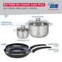 Voir la diapositive 2 : ELO Ensemble de 2 Poêles de cuisson 28 et 32 cm et 2 faitouts 14 et 24 cm Elo Prima Brillant