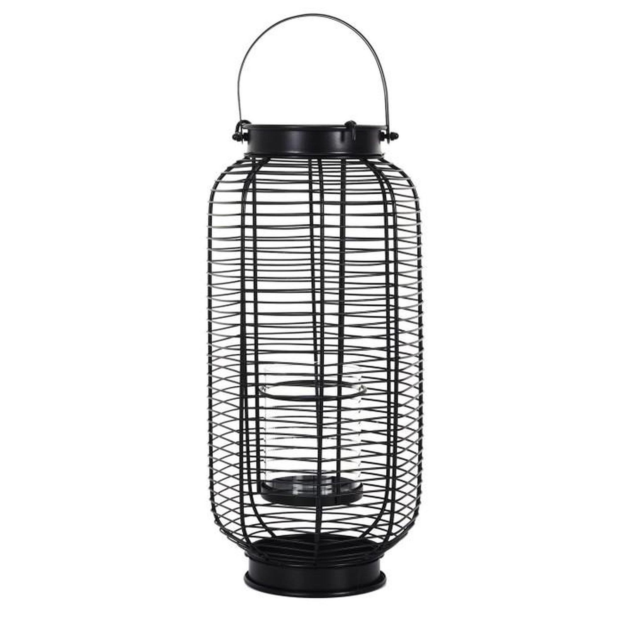 Voir la diapositive 2 : Paris Prix Lanterne en Métal  Filaire  42cm Noir