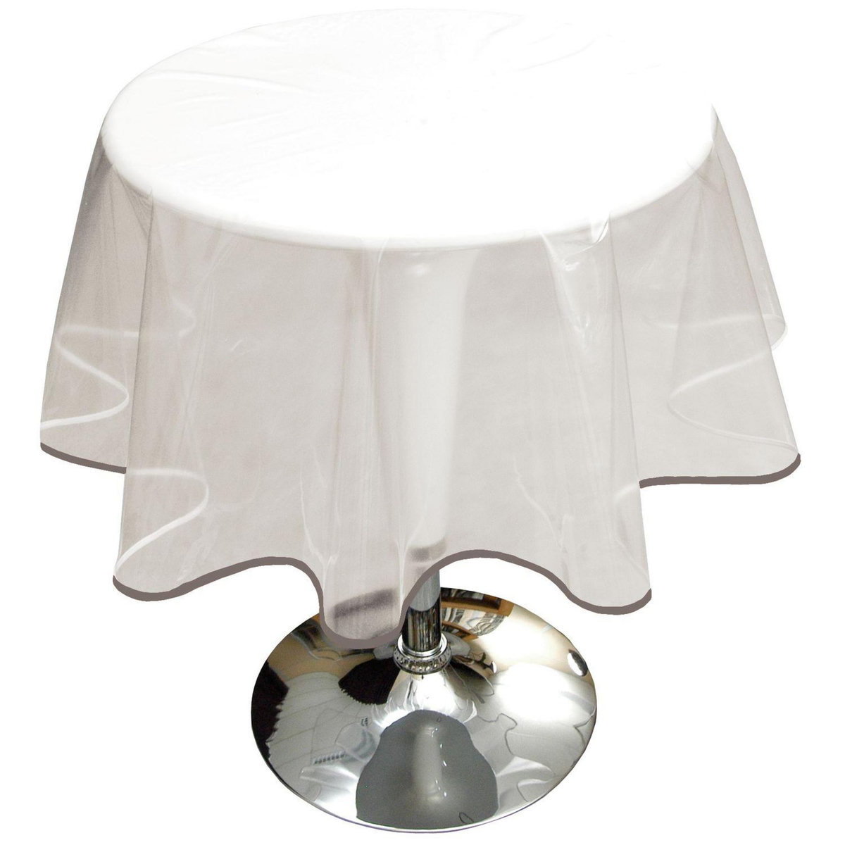 HABITABLE Toile cirée Cristal - Diam. 180 cm - Gris