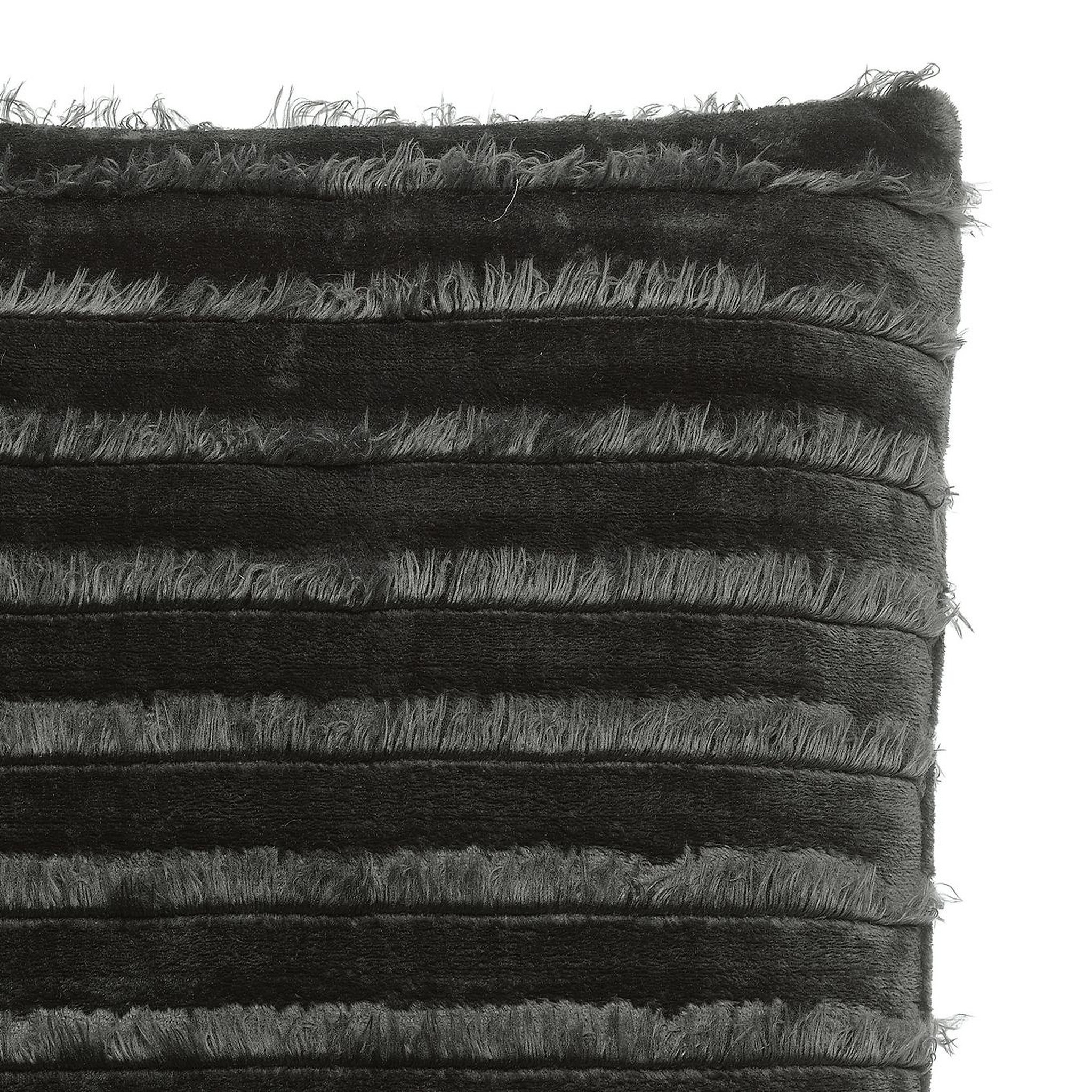 Voir la diapositive 2 : Les Ateliers du Linge Maxi coussin sillon 60x60cm 100% polyester caviar