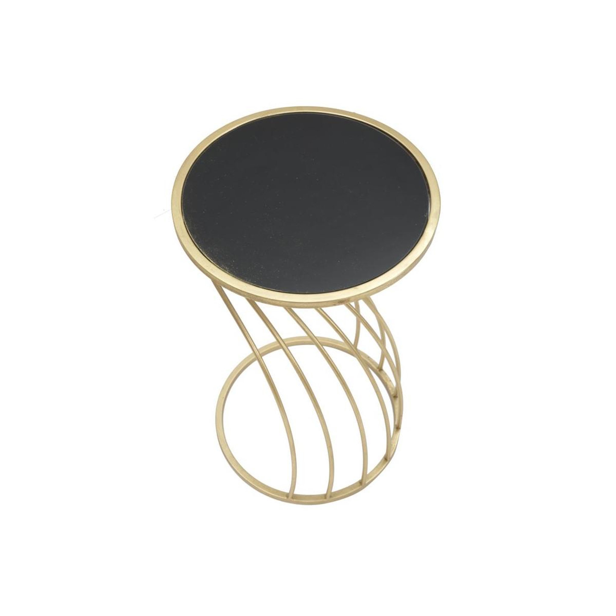 Voir la diapositive 4 : Paris Prix Table d'appoint design  flush  60cm noir & or