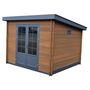 Voir la diapositive 2 : GREEN OUTSIDE Abri de jardin bois - Monopente - 7,36m²