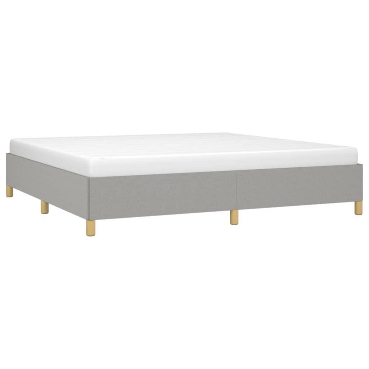 VIDAXL Cadre de lit sans matelas gris clair 200x200 cm tissu