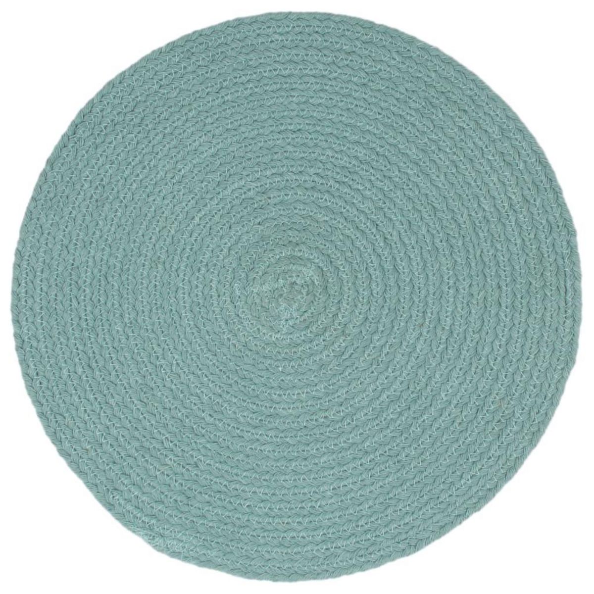 VIDAXL Napperons 6 pcs Vert Plain 38 cm Rond Coton