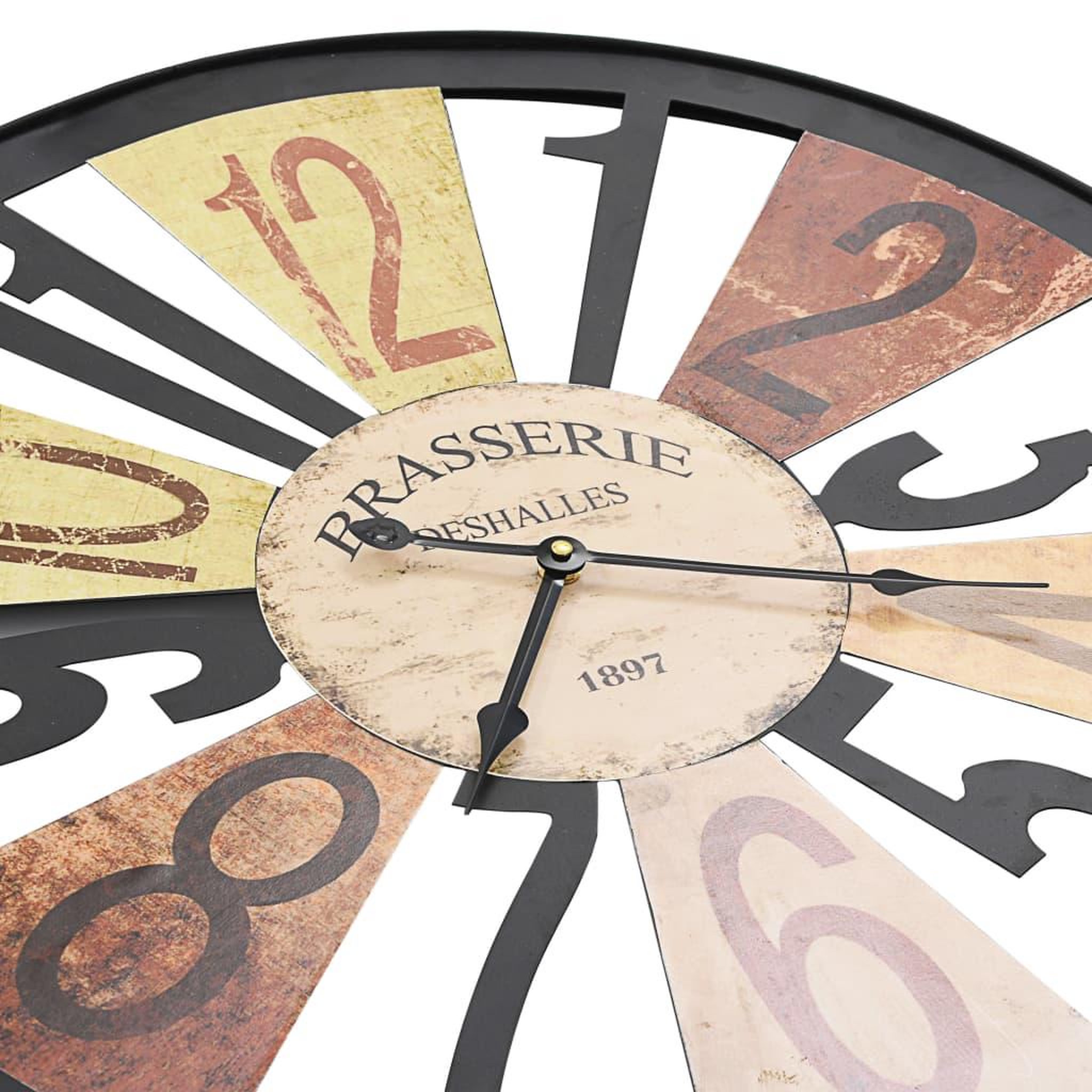 Voir la diapositive 5 : VIDAXL Horloge murale metal 60 cm multicolore