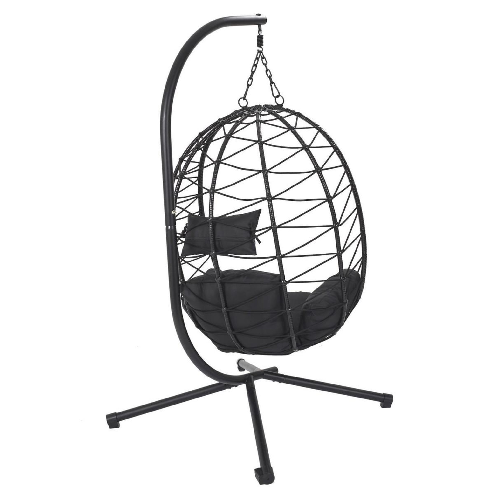 Voir la diapositive 5 : The Home Deco Factory Fauteuil suspendu  zadar  109cm noir