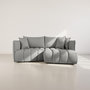 Voir la diapositive 2 : LISA DESIGN Cassiopee - canapé d'angle droit 4 places en tissu texturé