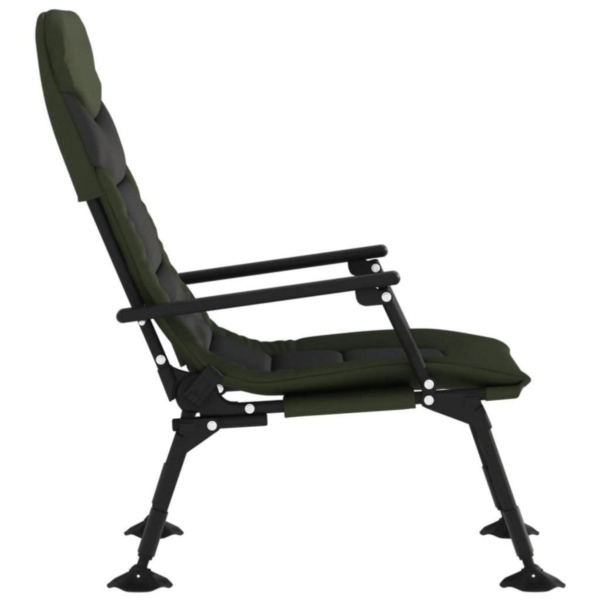 VIDAXL Chaise de peche avec accoudoir pliable vert
