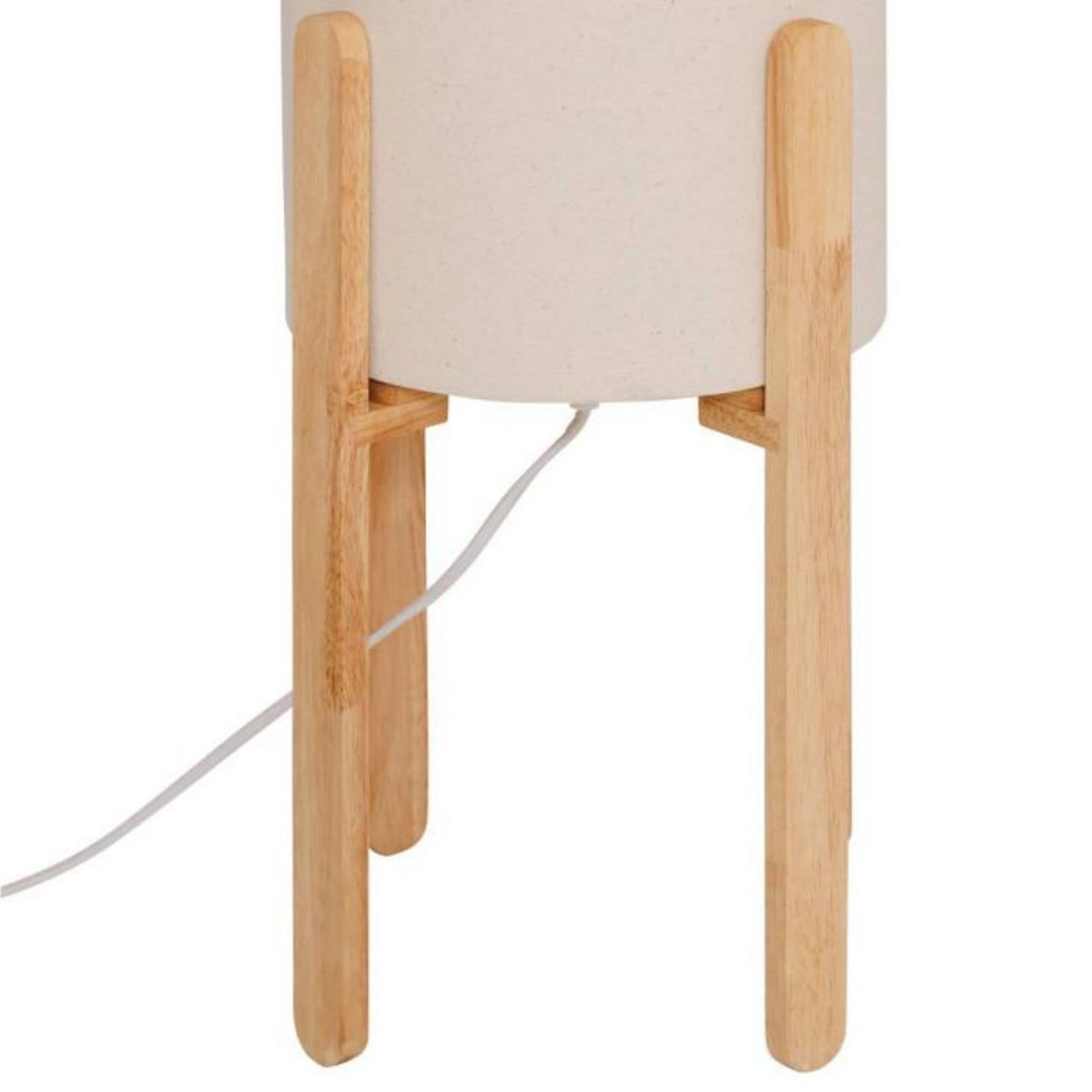ATMOSPHERA Lampadaire en Bois  Rafa  107cm Beige