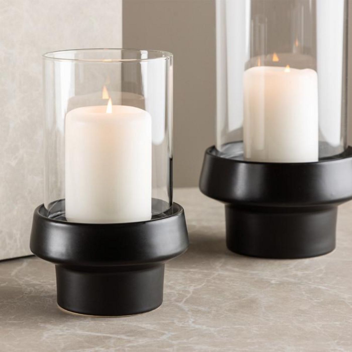 Paris Prix Lanterne en Verre  Davida  20cm Noir