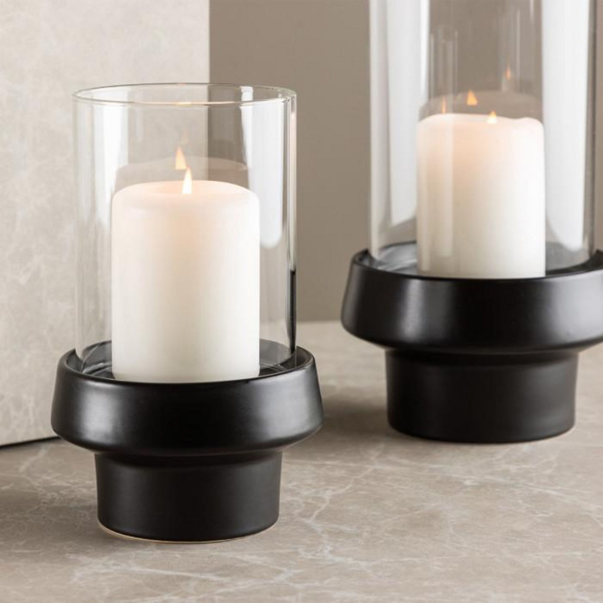 Paris Prix Lanterne en Verre  Davida  20cm Noir