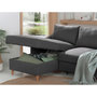 Voir la diapositive 4 : LISA DESIGN Will - canapé d'angle gauche - convertible avec coffre - 4 places - en tissu