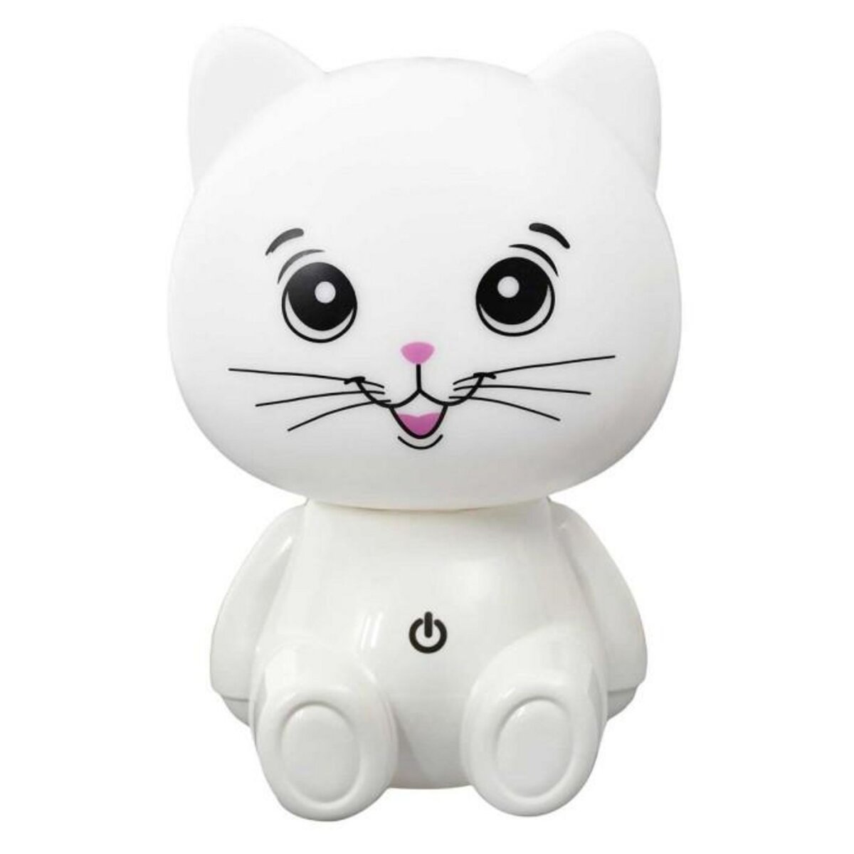 Paris Prix Veilleuse Enfant à LED  Chat  17cm Blanc