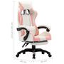 Voir la diapositive 6 : VIDAXL Fauteuil de jeux video et repose-pied Rose et blanc Similicuir