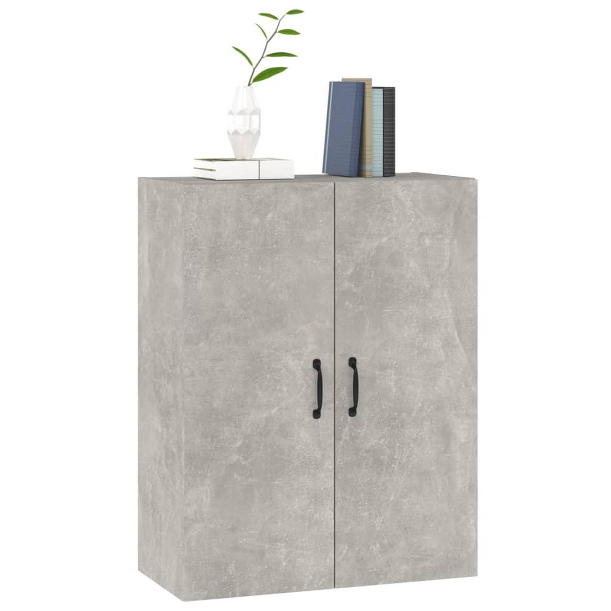Voir la diapositive 4 : VIDAXL Armoire suspendue Gris beton 69,5x34x90 cm Bois d'ingenierie