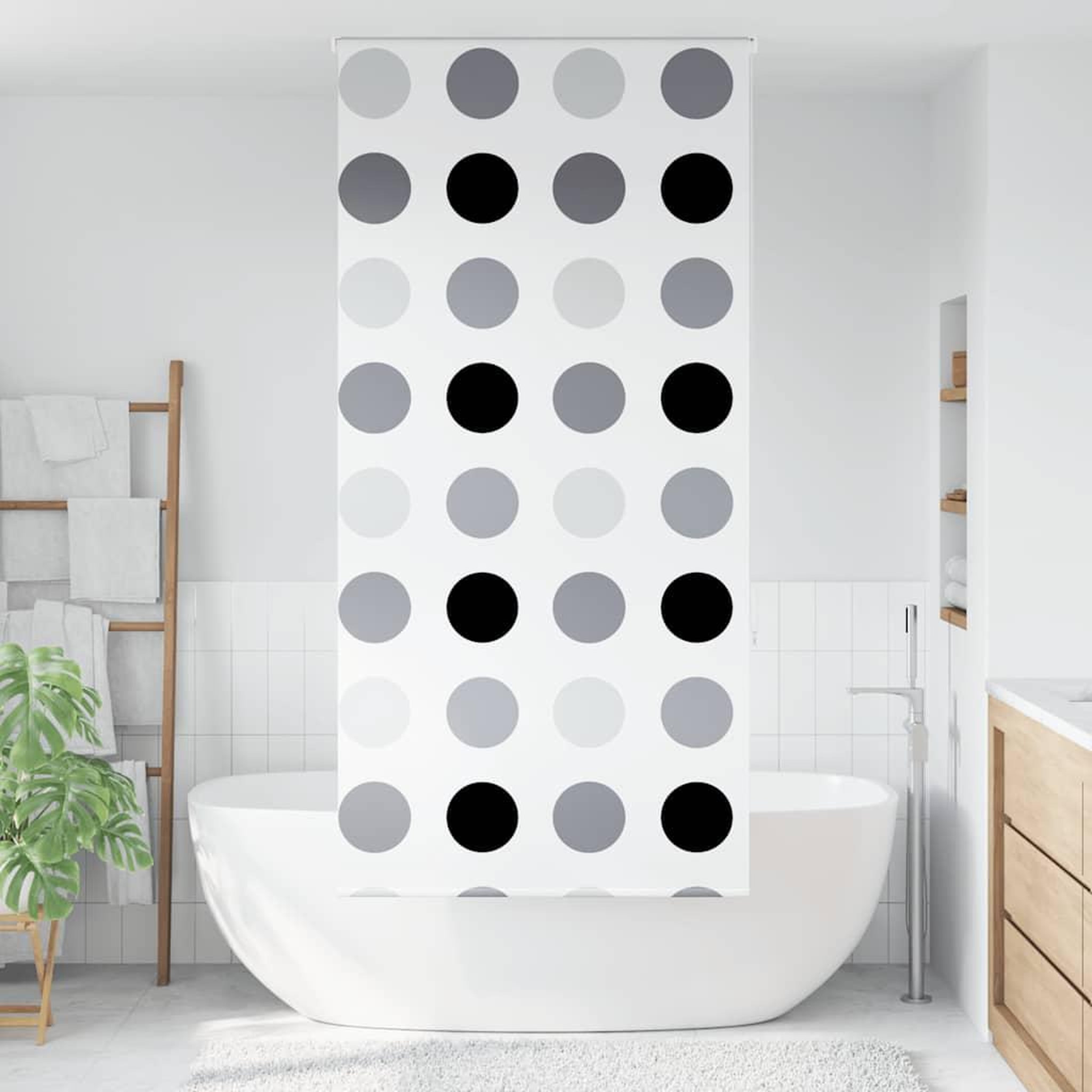 Voir la diapositive 2 : VIDAXL Store enrouleur de douche 110x240 cm largeur du tissu 106 cm