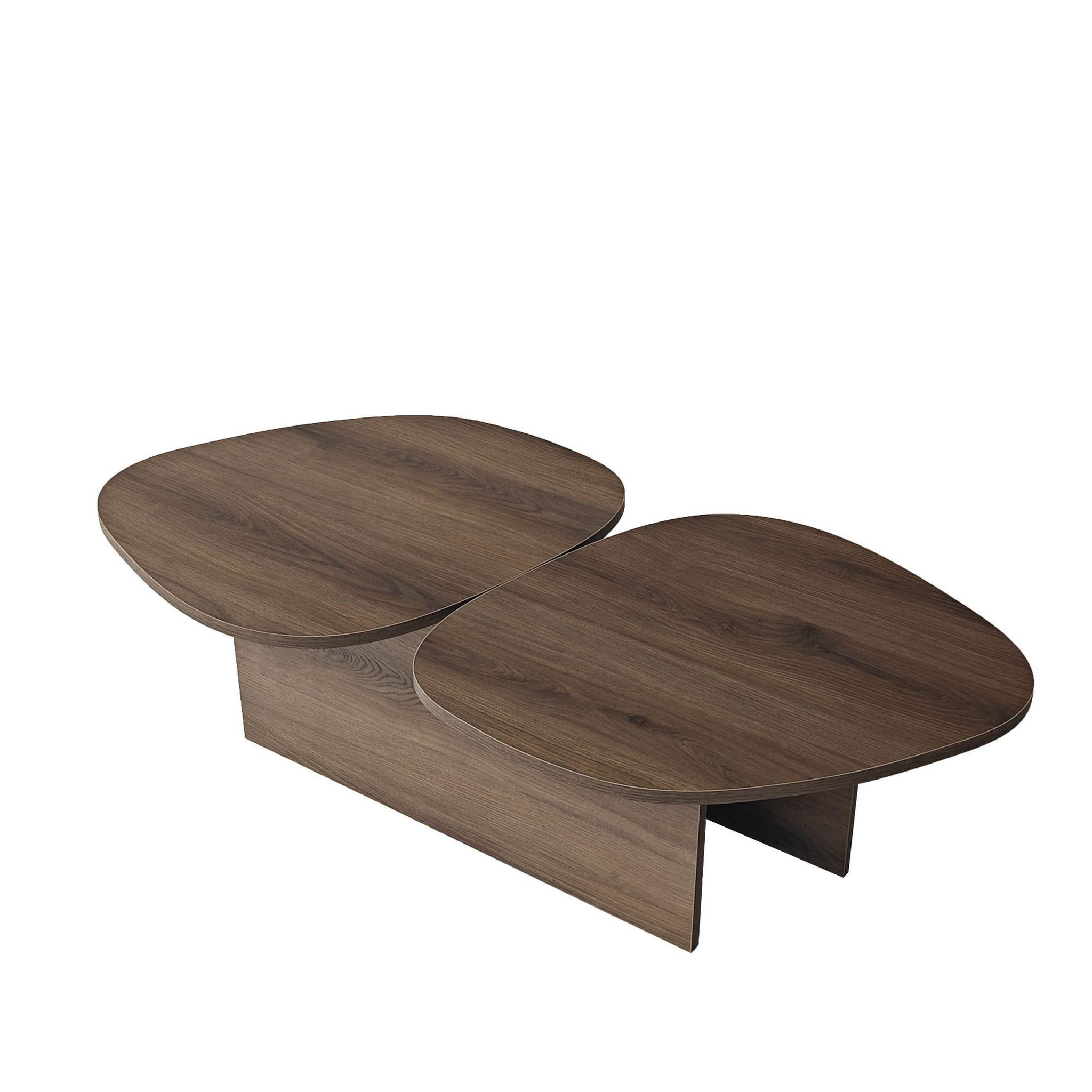 Habitat et Jardin Table basse en bois  stones  125 x 60 x 38 cm - noyer