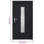 Voir la diapositive 6 : VIDAXL Porte d'entree anthracite 98x208 cm PVC