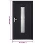 Voir la diapositive 6 : VIDAXL Porte d'entree anthracite 98x208 cm PVC