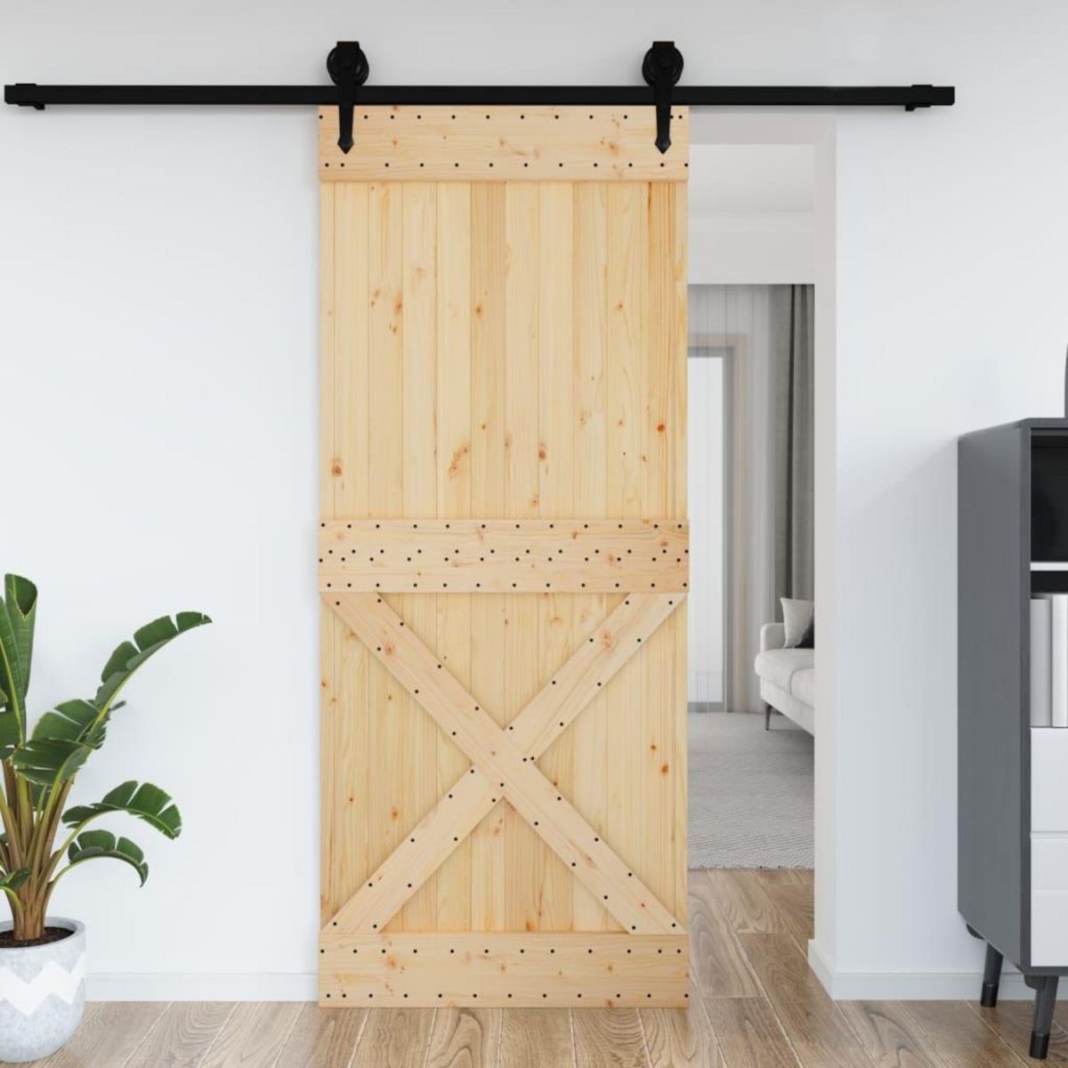 VIDAXL Porte NARVIK 95x210 cm bois massif de pin
