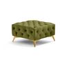 Voir la diapositive 5 : LISA DESIGN Camden - pouf chesterfield en velours - pieds en métal doré