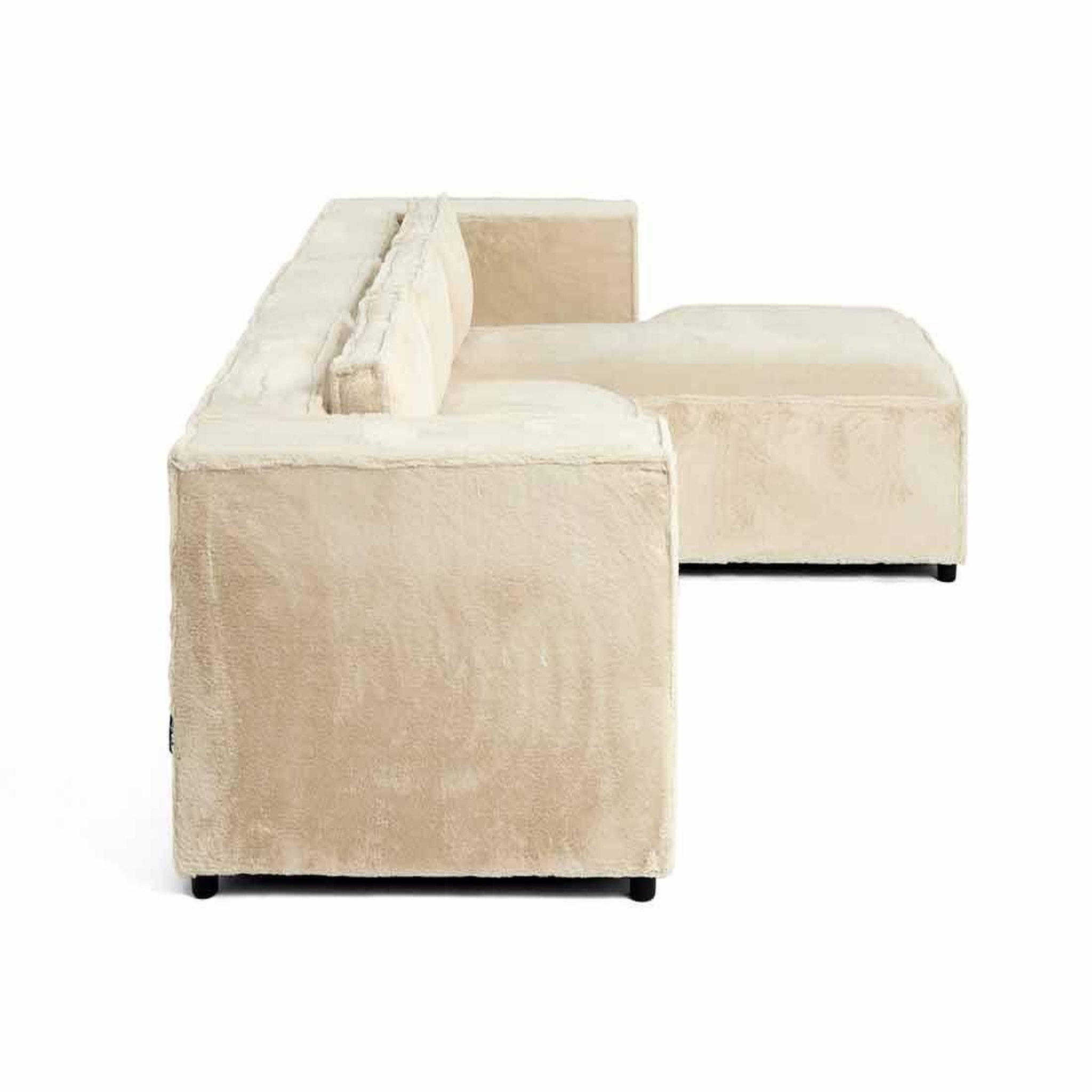 Voir la diapositive 3 : LISA DESIGN Stella - canapé d'angle droit - 4 places - en fausse fourrure