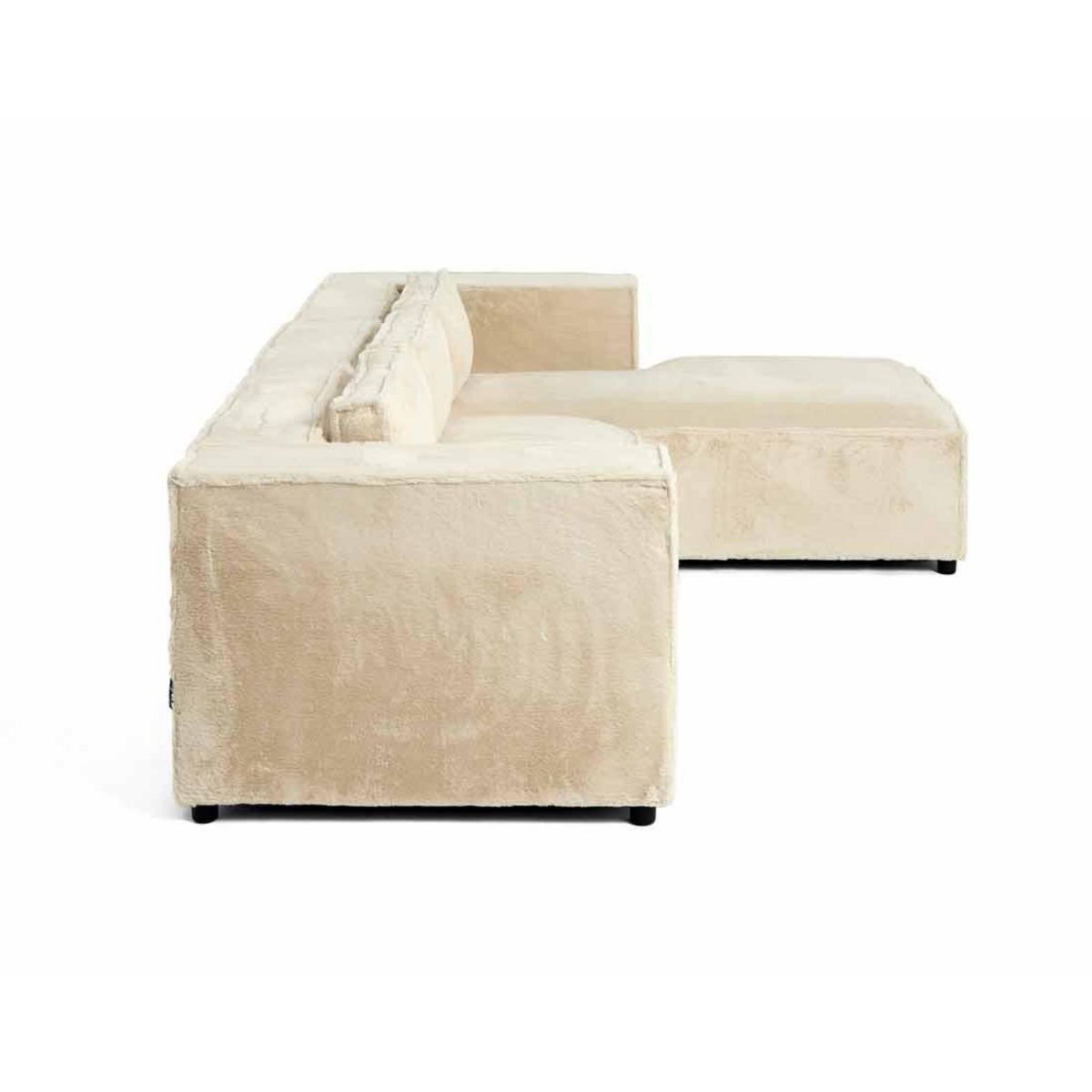 LISA DESIGN Stella - canapé d'angle droit - 4 places - en fausse fourrure