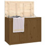 Voir la diapositive 4 : VIDAXL Boîte a linge Marron miel 88,5x44x66 cm Bois massif de pin