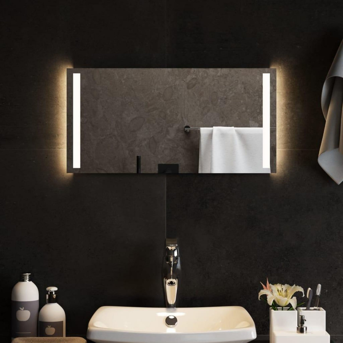 VIDAXL Miroir de salle de bain a LED 60x30 cm