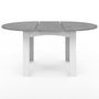 Voir la diapositive 3 : ID MARKET Table à manger extensible ronde DONA 4-8 personnes blanc plateau effet béton 110-150 cm