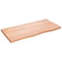 Voir la diapositive 2 : VIDAXL Comptoir de salle de bain marron 100x50x(2-4) cm bois traite