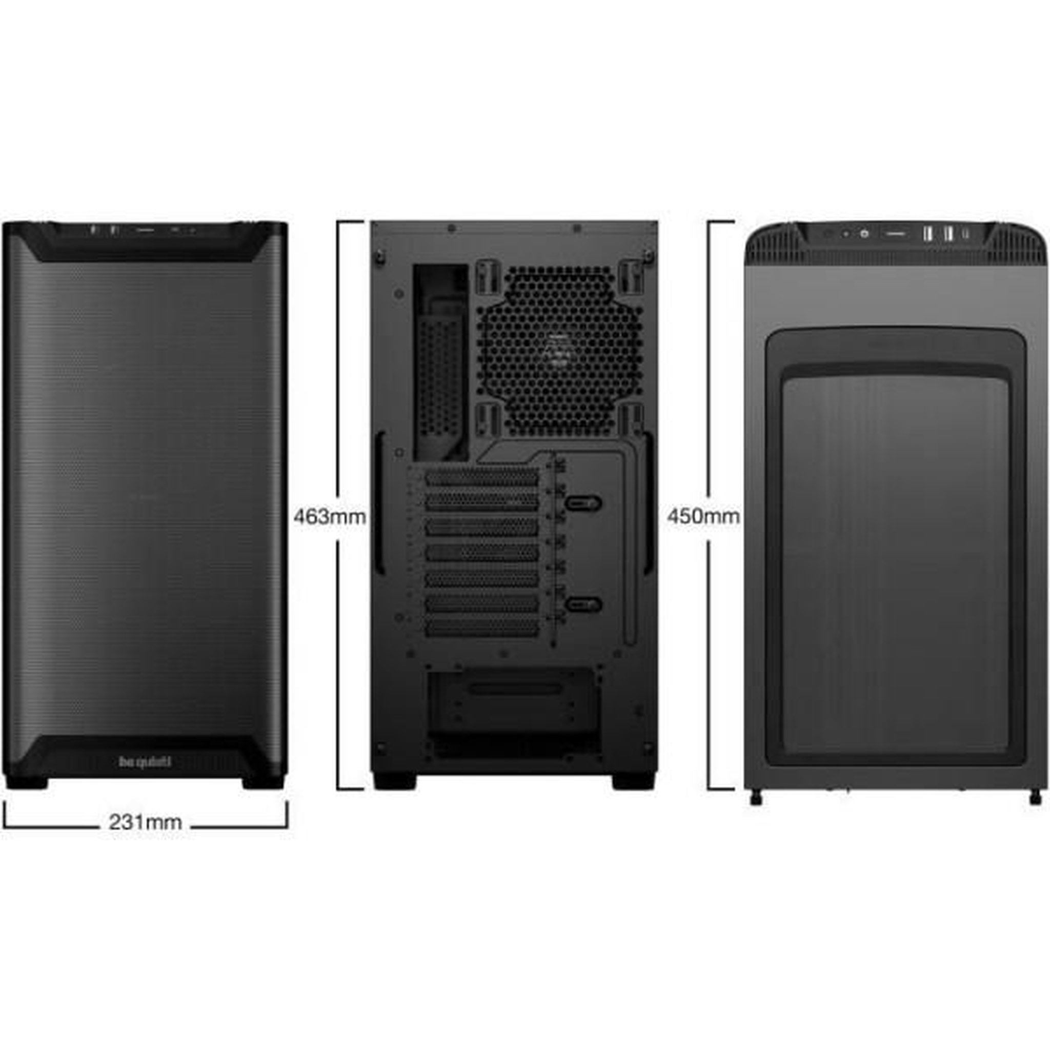 Voir la diapositive 2 : BE QUIET Boîtier pc - be quiet! - pure base 501 airflow - moyen tour - mini-itx - noir