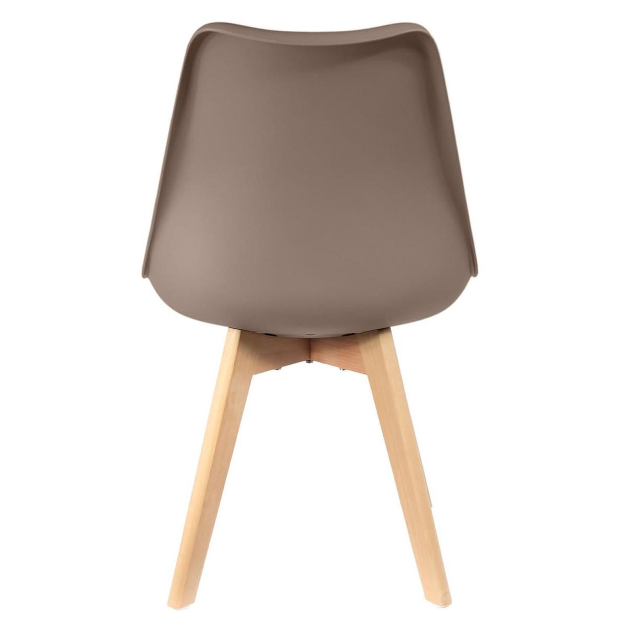 Voir la diapositive 5 : The Home Deco Factory Lot de 4 chaises scandinave  coquil  81cm taupe