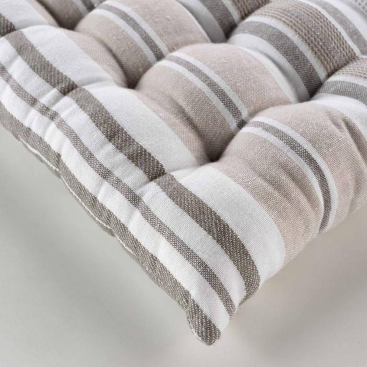 Paris Prix Galette de Chaise Matelassée  Melina  40x40cm Gris